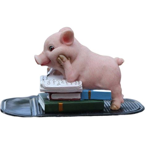 Statuette de cochon miniature pour jardin, figurine en résine, sculpture de cochon en résine, ornement pour chambre d'enfant, jardin ou cuisine extérieure.-Style B 9x6x8cm