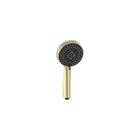 Universal-Duschkopf aus Kunststoff mit hohem Druck, 5 Strahlarten, wassersparend, gebürstete Goldoberfläche, BS144J2 (1/5)