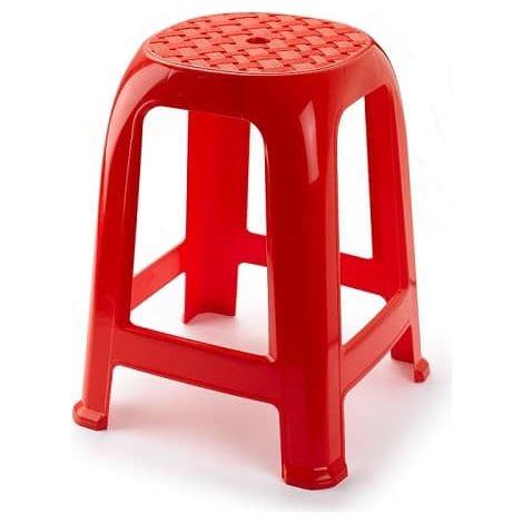 Taburete de plastico  Rojo (1/2)