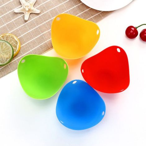 Cuiseur À Œufs En Silicone - 9 X 6 Cm - Micro-Ondes Réfrigérateur Lave-Vaisselle - Multifonctionnel Pour Cuisson À La Vapeur Et Desserts - Lot De 4 Pièces (1/4)