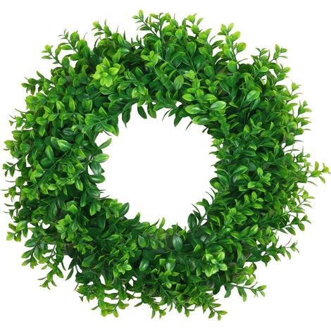 40 cm lange Naturgirlande für die Haustür, künstlicher grüner Kranz zum Aufhängen für die Dekoration im Innen- und Außenbereich (Fenster, Wand, Hochzeit). (1/5)