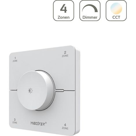 MiBoxer Single Color + CCT 4 Zonen Wandfernbedienung Rotating Panel weiß K0S (1/5)