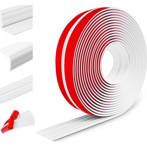 Moulure décorative moulure murale adhesive protection angle mur baguette d'angle pour les murs sols protection des bords (20mm×5m) (1/5)