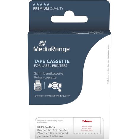 Ruban d'étiquetage MEDIARANGE MRBTZ252, remplace Brother TZ-252/TZe-252