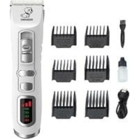 Tondeuse pour chien - Tondeuse professionnelle 3 modes pour chien et chat pour poils longs et épais, tondeuse électrique rechargeable sans fil avec batterie 2200 mAhdyk- (1/4)
