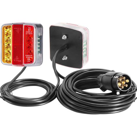 Feux Arrière pour Remorque LED 12V 5Fonctions Éclairage Remorque avec 7.5M Câble 7 Broches Prise de remorque (1/5)