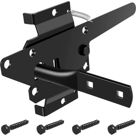 de portail multifonction, à fermeture automatique serrure de clôture extérieure avec construction robuste, serrure de sécurité en fer, sécurité d'abri de jardin avec installat (1/5)