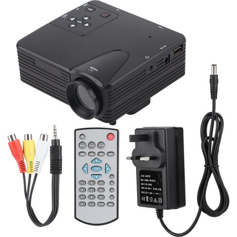 Projecteur Mini LED Full HD Cinéma Maison avec Télécommande (Prise UK) (1/5)