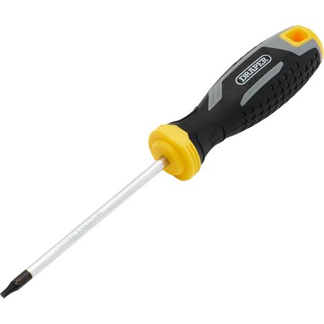 Draper T15HX100MM Tamper-Resistant TX Soft Grip Screwdriver with Tamper-Proof Design and 100mm Length