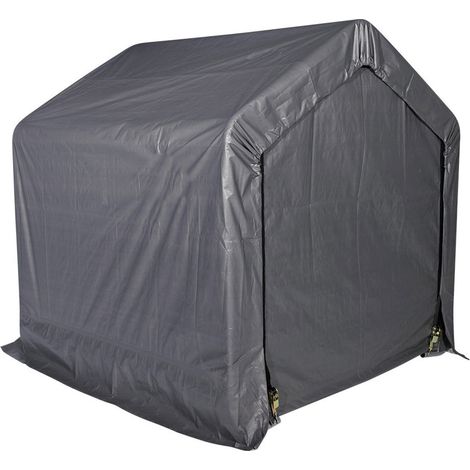 FRANKYSTAR Capanno 180x180 cm - ripostiglio per attrezzi da giardino ricovero per attrezzi accessori e bici con telaio in acciaio (1/3)