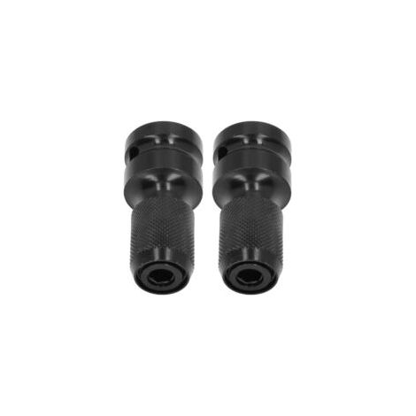 Set di 2 adattatori da bussola quadrata da 1/2" a esagonale da 1/4", convertitore a sgancio rapido per chiave a cricchetto - Crezuo