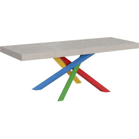 Tavolo allungabile 120/380x90 cm Volantis Premium cashmere gambe multicolore 4/B (1/3)