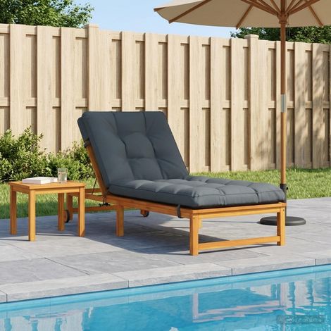 vidaXL Cuscino per Lettino VIANEN 100% Poliestere Blu 200 x 90 x 8 cm
