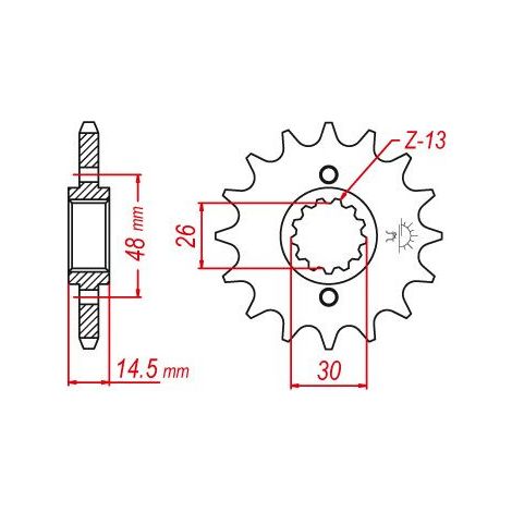 Pignon Honda - 530 - 18 Dents - Similaire JTF339 - Made in Germany