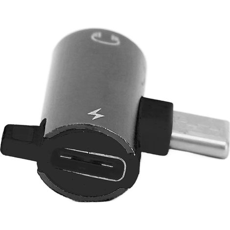 Adaptateur USB-C vers Jack 3,5 mm avec Charge Rapide PD et Audio Haute Fidélité - Double Fonction (Noir)