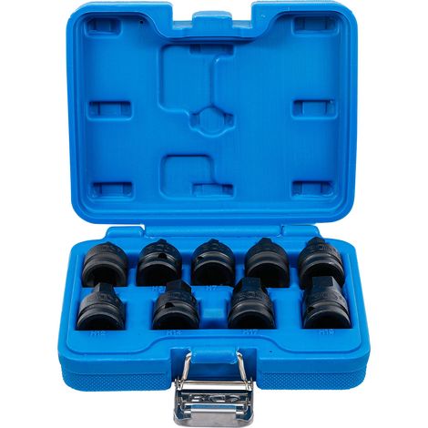 BGS Kraft-Bit-Einsatz-Satz Antrieb Innenvierkant 12,5 mm (1/2") Innensechskant 5 - 19 mm 9tlg. - 5485 (1/5)
