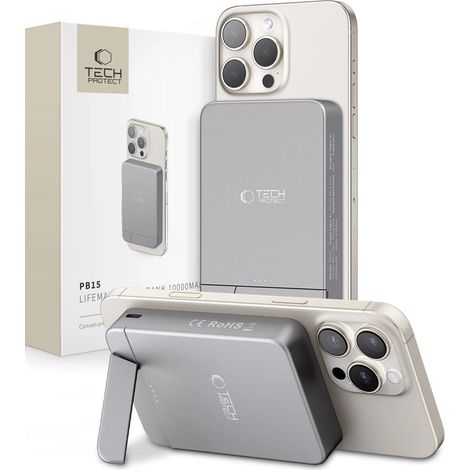 Powerbank Tech-Protect PB14 LifeMag MagSafe 10000 mAh - szary