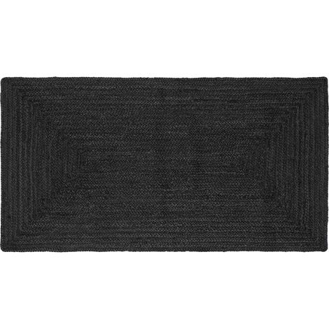 Bereichsteppiche Rechtwinklig Dunkelgrau 80 x 150 cm Jute vidaXL