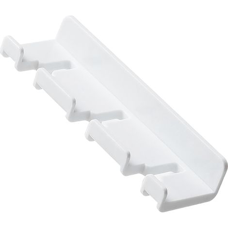 Support de port de charge, sans perçage, crochet auto-adhésif, porte-brosse à dents mural, pour salle de bain, toilettes, blanc (1/5)