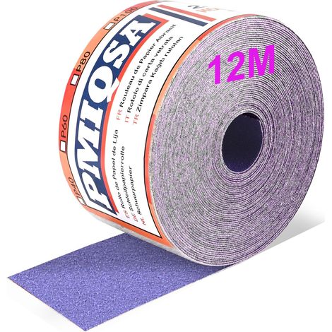 Rouleau de Papier de Verre Céramique Violet 70 mm x 12 m, Grain 60 (1/5)