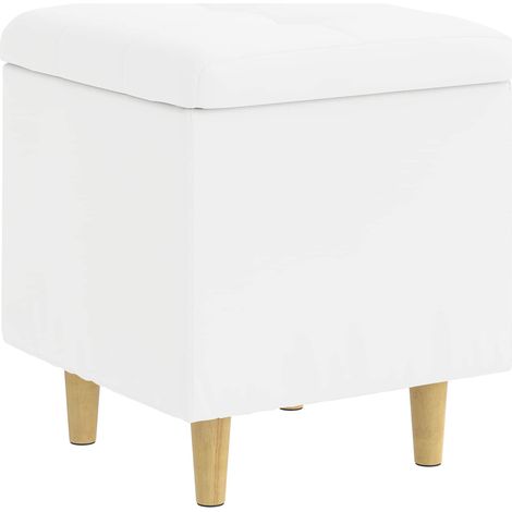 Otomano de almacenamiento 40 x 40 x 45 cm Cuero sintético vidaXL