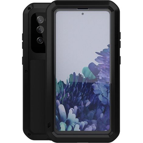 Love Mei Hülle für Samsung Galaxy S20 FE 4G/5G, mit Glas geschützt, Schwarz (1/5)