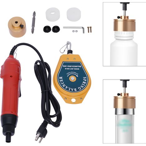 Virellio – Boucheuse électrique 80W – 20-50 bouteilles/min – Visseuse de capsulage ø10-30 mm– Pour bouteilles, bocaux et flacons (1/5)