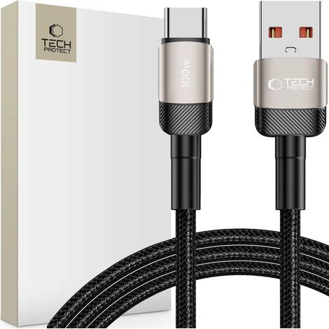 Cable Tech-protect ultraboost EVO tipo C 100W/5A 200CM titanio (1/5)