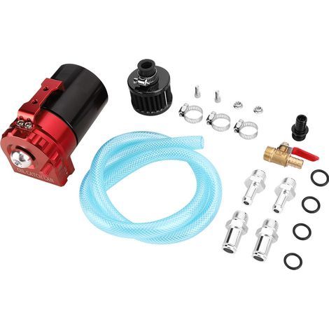 ACOGEDO Réservoir de Récupération de Moteur de Voiture de 300ML, Reniflard, Filtre à Huile à Air, Accessoire Universel, Capture l'humidité de l'Huile, Matériau fabriqué en Aluminium Durable. (1/5)
