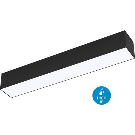 Plafoniera Piccola Esterno Moderna Salitta Alluminio Nero Policarbonato Bianco Led (1/3)