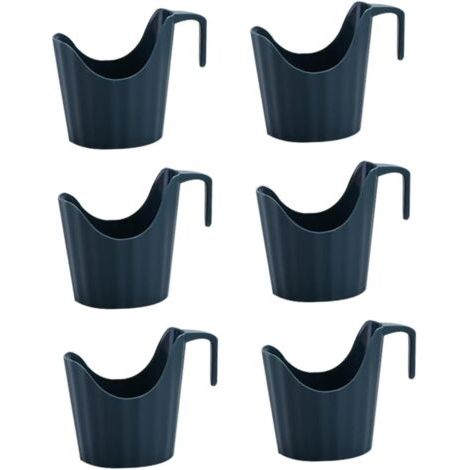 QORVA-Lot De 6 Porte-gobelets À Café - Support Anti-brûlure pour Bureau Portable (1/5)