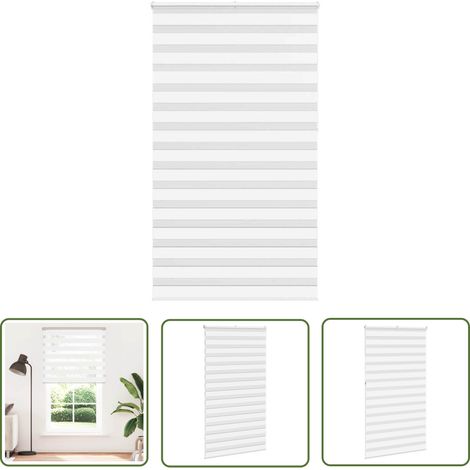 vidaXL Zebrarollo Weiß 120x230 cm Stoffbreite 115,9 cm Polyester (1/5)