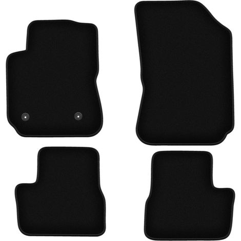 Tappetini BASIC in velluto nero per: Citroen C4 Cactus crossover (2014-2018) (1/5)