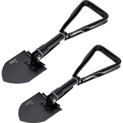 Folding Shovel with Carrying Case, Compact, Lightweight, 2-Pack (1/5)