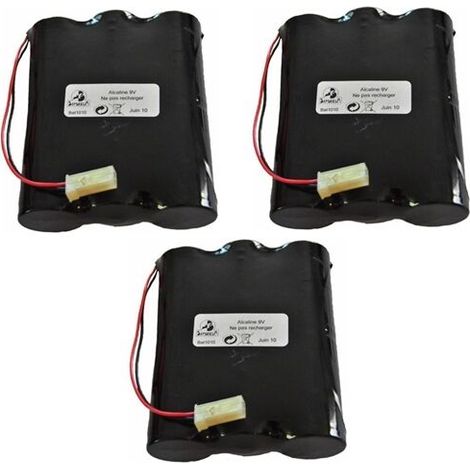 Panasonic 3 pezzi batteria antifurto silentron alcaline 9V 12Ah BAT1010