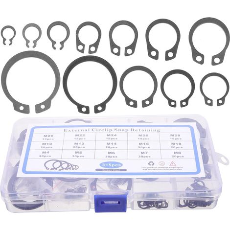 Unomor Kit d assortiment de 315 rondelles plates externes en