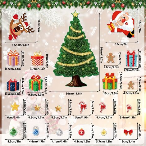 Aimant de réfrigérateur de Noël, Père Noël, bonhomme de neige avec guirlandes lumineuses et motifs de rennes, convient pour réfrigérateur/garage (1/5)