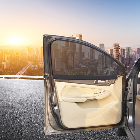 Rideaux de voiture magnétiques à mailles épaisses et cryptées, résistants au soleil en été, pour une protection solaire optimale. (1/4)