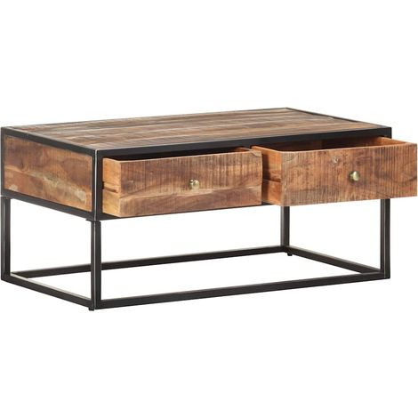 Maison Exclusive - Couchtisch 90x50x40 cm Raues Akazienholz (1/5)