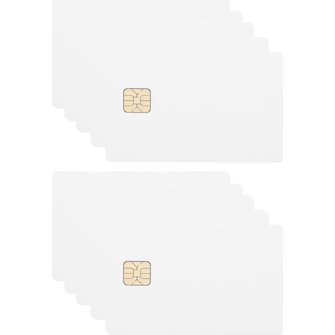 Cartes à Ic Blanches avec Mémoire 16k Lot de 12 en Pvc Performance Stable et Fiable Légères, pour Systèmes de D'accès (1/5)