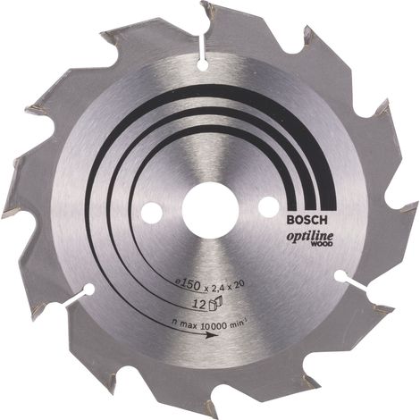 Hoja de sierra circular optiline wood 150 x 20/16 x 24 mm 12