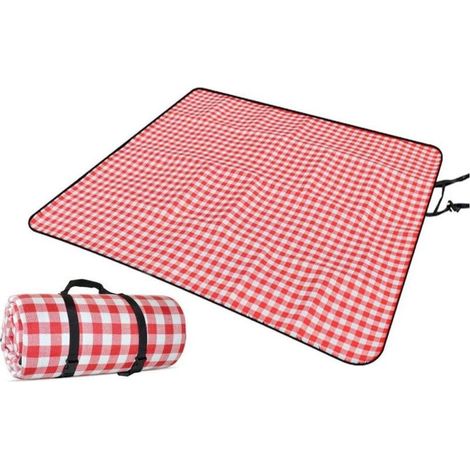150 x 200cm Couverture de pique-nique étanche lavable bains de soleil Plage Camping en plein air Tapis de pique-nique Red-Crezuo (1/4)