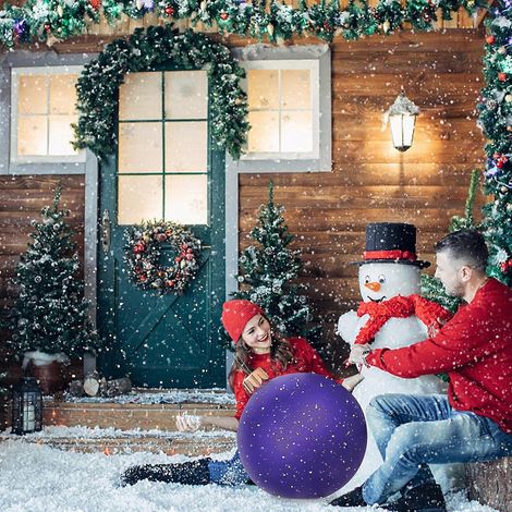 Décorations saisonnières et de fêtes, boules de Noël gonflables, boules de Noël géantes pour la décoration de jardin, intérieur et extérieur Q (1/5)