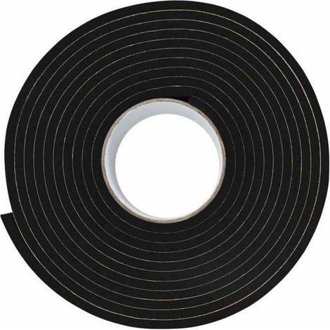 Ruban Adhésif En Mousse - 40 mm x 5 m - Épaisseur 6 mm - Noir - Pour Isolation Fenêtres Portes - 2 Pièces (1/5)