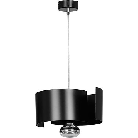 Sospensione Moderna 1 Luce Houyi In Acciao Nero E Cromo (1/5)