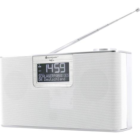 soundmaster DAB700WE Radio de table DAB+, FM AUX, Bluetooth, SD, USB fonction mains libres, avec microphone, fonction r