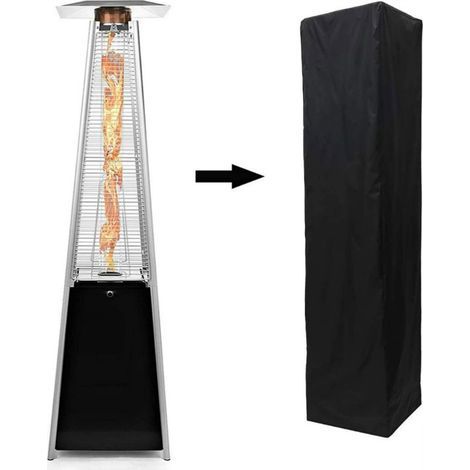 Housse pour chauffage de terrasse - Chauffage de terrasse à gaz Pyramid, housse imperméable, coupe-vent et résistante à la neige (H 87 x L 21 x P 24 pouces) (1/4)