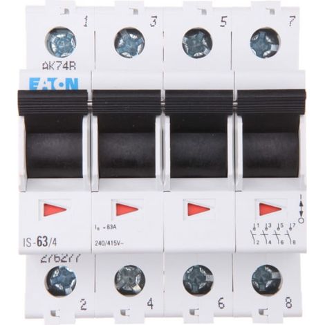 INTERRUPTOR EATON 63A 4 POLOS IS-63/4 276277