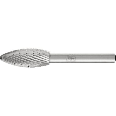 PFERD TOOLS HSS Frässtift Flammenform B Ø 12x30mm Schaft-Ø 6 mm Z 3 universal mittel fein Spanbrecher (1/2)