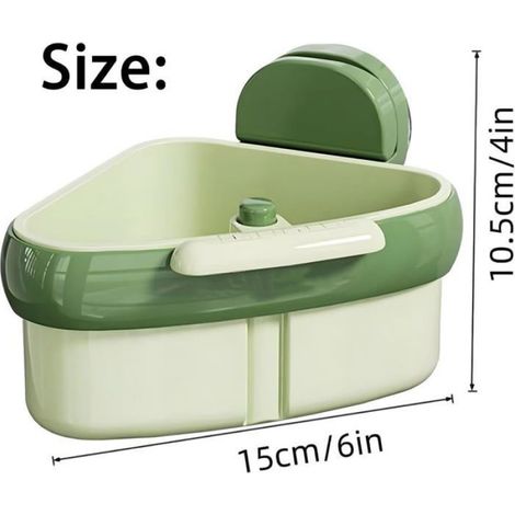 Panier filtre d’évier d’angle à ventouse, filtre amovible pour déchets alimentaires, gain de place cuisine (1/4)